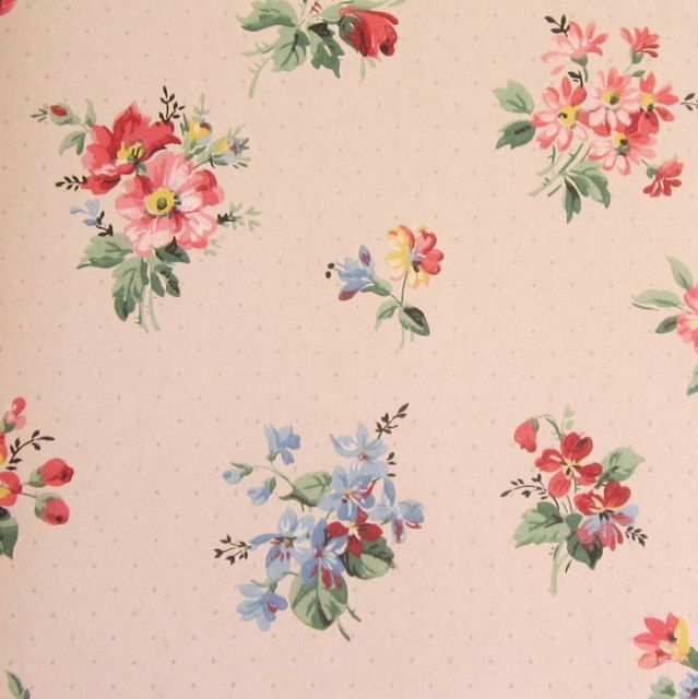 Detail Flower Vintage Wallpaper Nomer 5