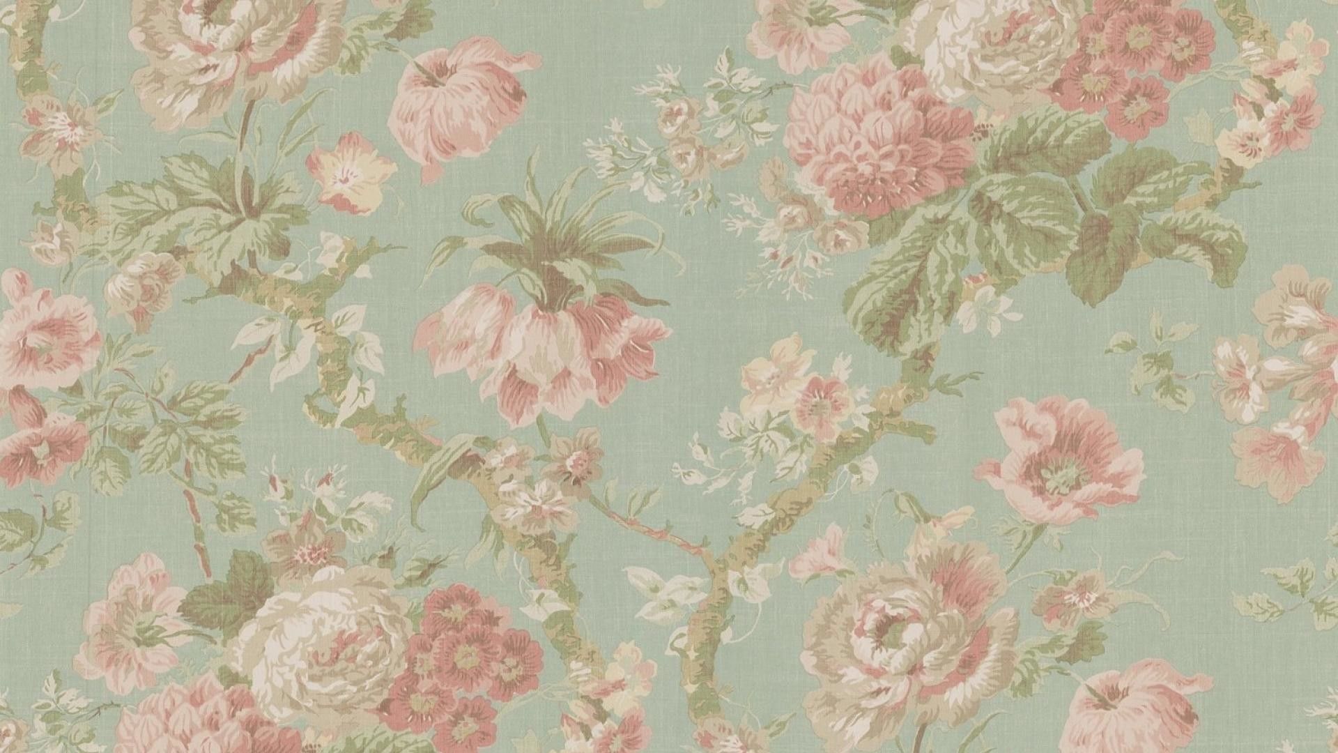 Detail Flower Vintage Wallpaper Nomer 57