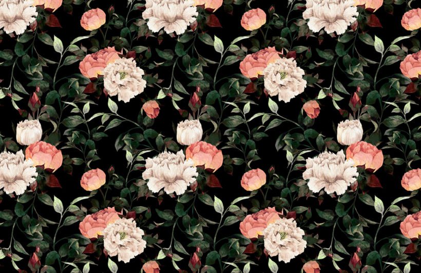 Detail Flower Vintage Wallpaper Nomer 7