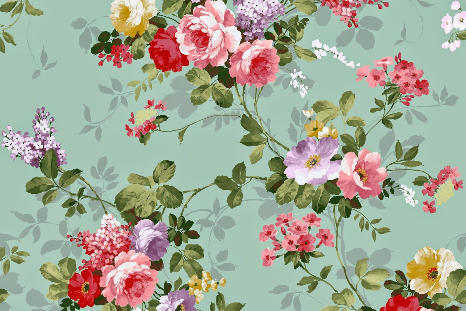 Detail Flower Vintage Wallpaper Nomer 8