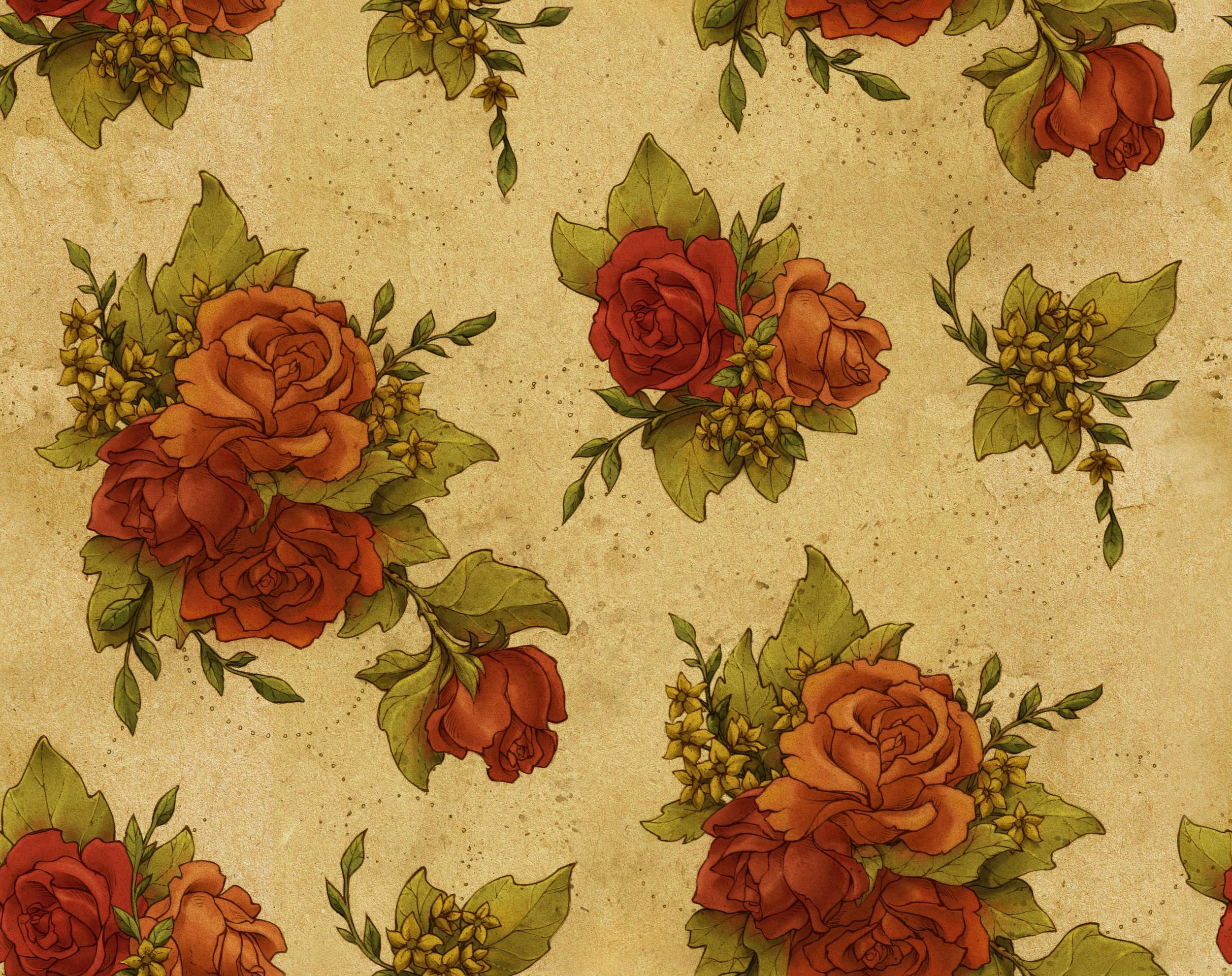 Detail Flower Vintage Wallpaper Hd Nomer 42