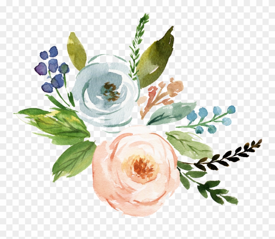 Detail Flower Water Color Png Nomer 16