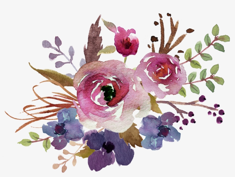 Detail Flower Watercolor Png Nomer 15