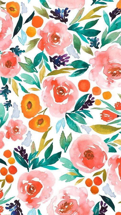 Detail Flower Watercolor Wallpaper Nomer 16