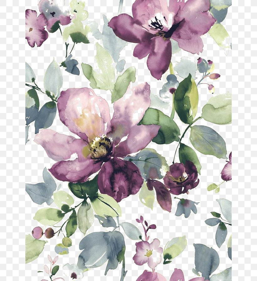 Detail Flower Watercolor Wallpaper Nomer 29