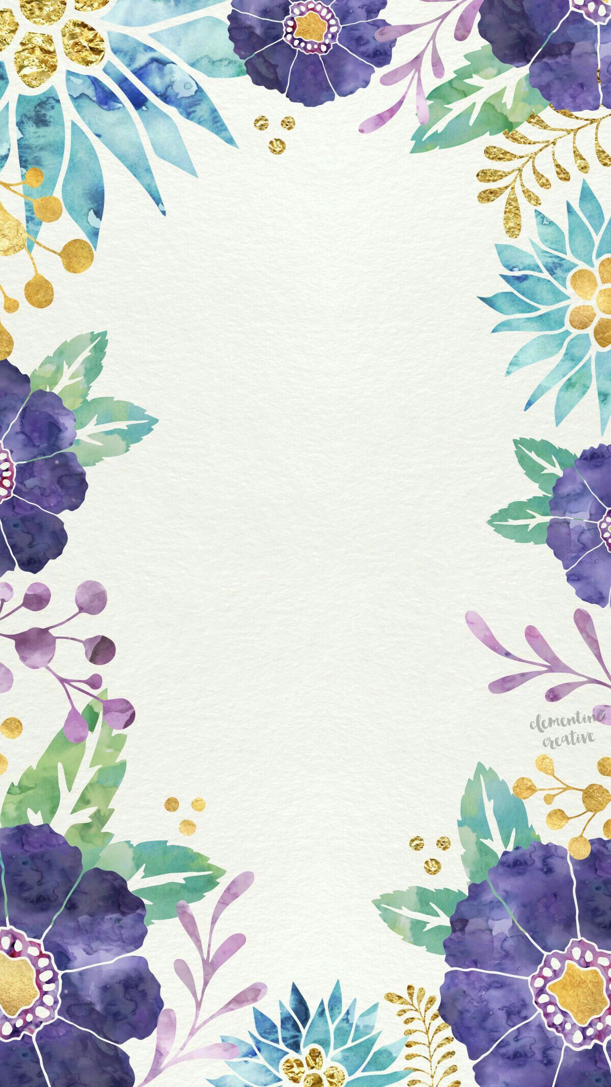 Detail Flower Watercolor Wallpaper Nomer 39