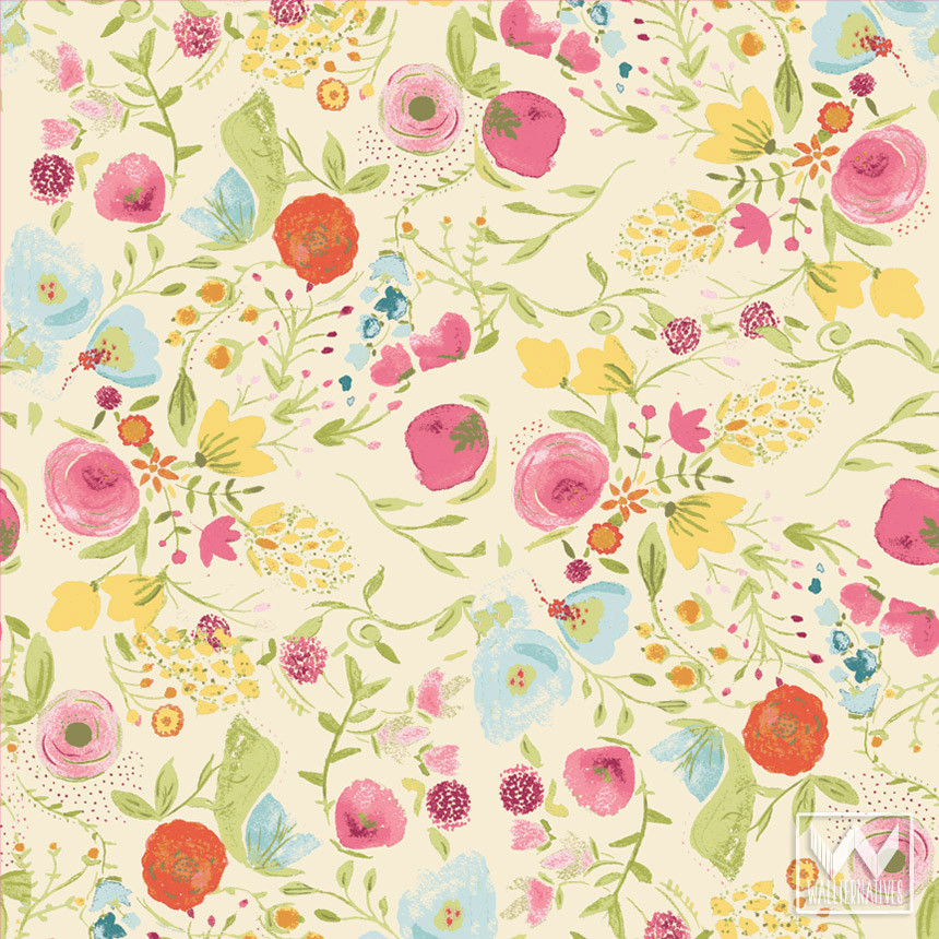 Detail Flower Watercolor Wallpaper Nomer 50