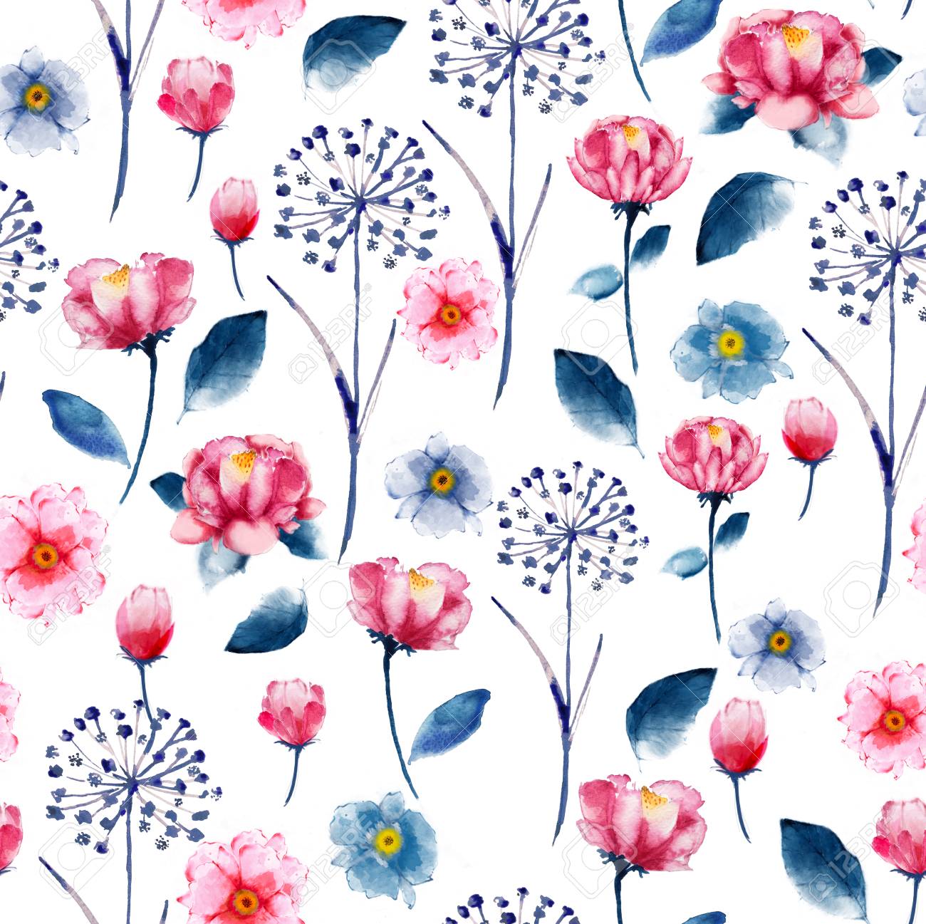 Detail Flower Watercolor Wallpaper Nomer 54