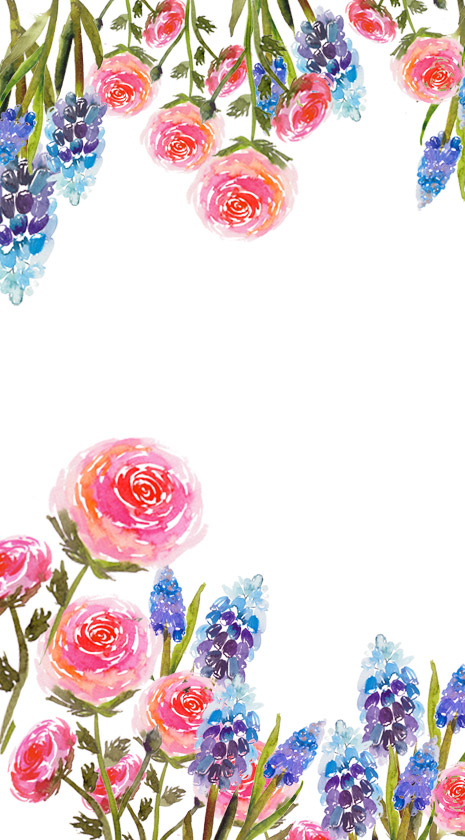 Detail Flower Watercolor Wallpaper Nomer 55