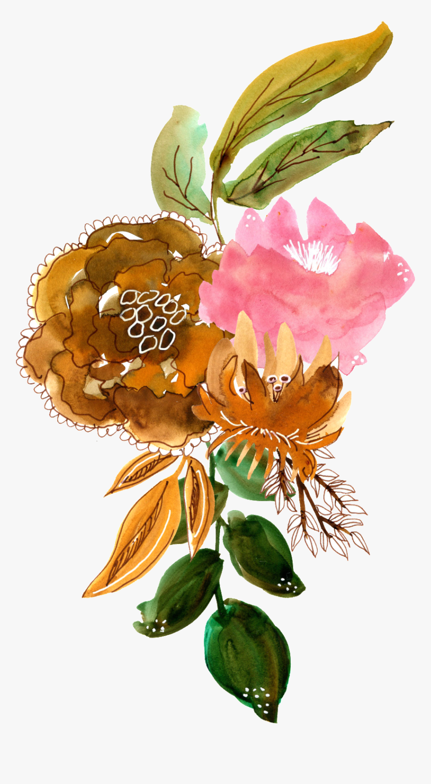 Detail Flower Watercolour Png Nomer 29