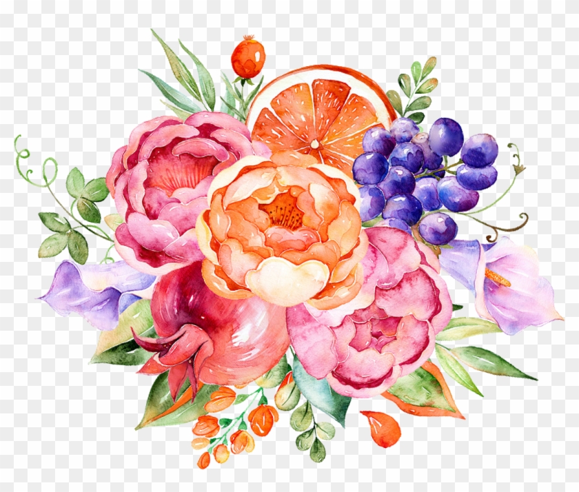 Detail Flower Watercolour Png Nomer 32