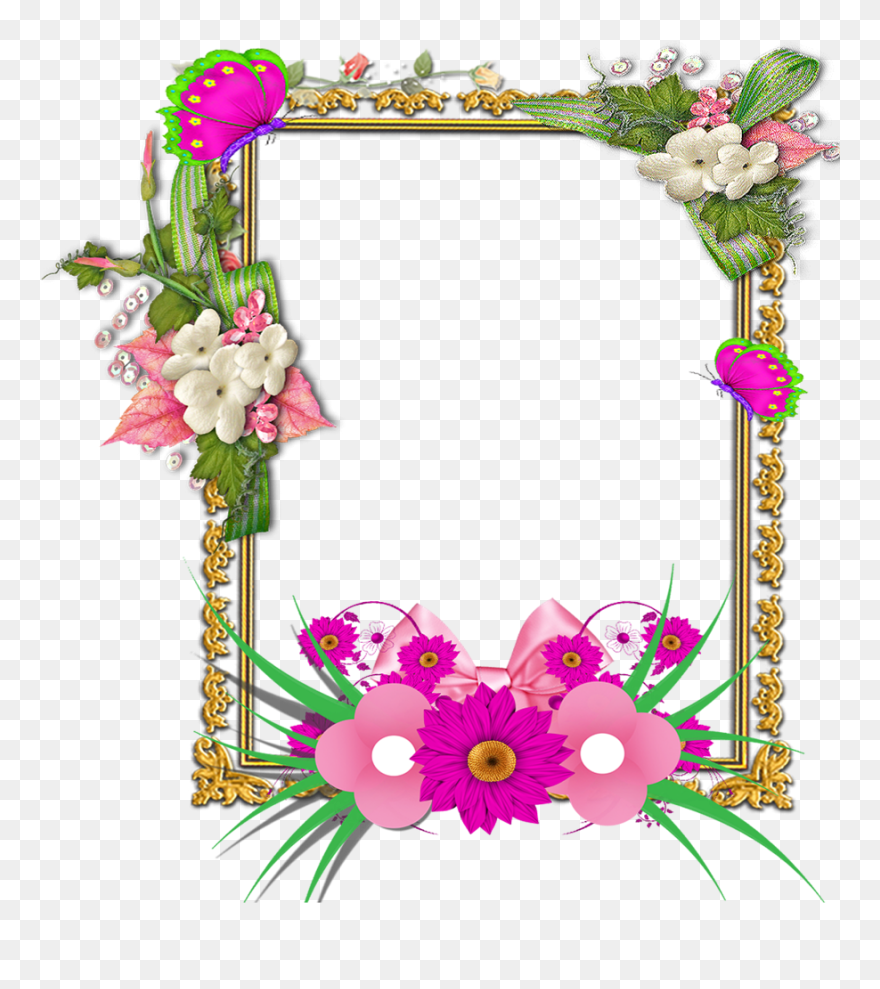 Detail Flowers Frame Nomer 55