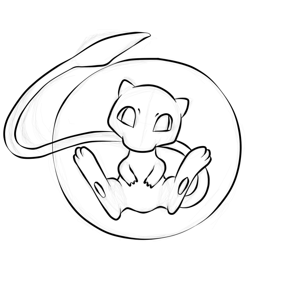 Detail Mew Sketch Nomer 6