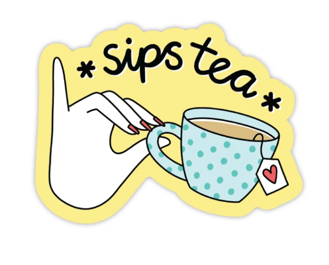 Detail Sips Tea Sticker Nomer 9