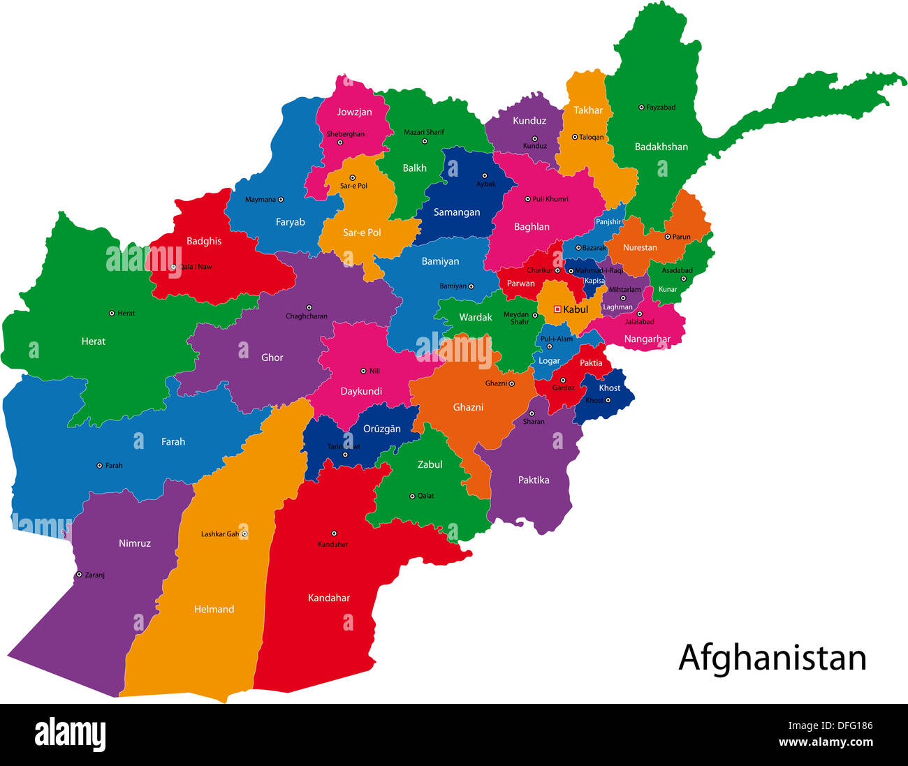 Afghanistan Karte - KibrisPDR