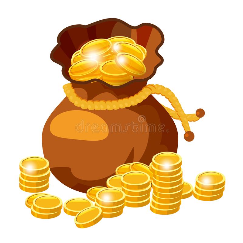 Detail Bag Of Coins Clipart Nomer 30