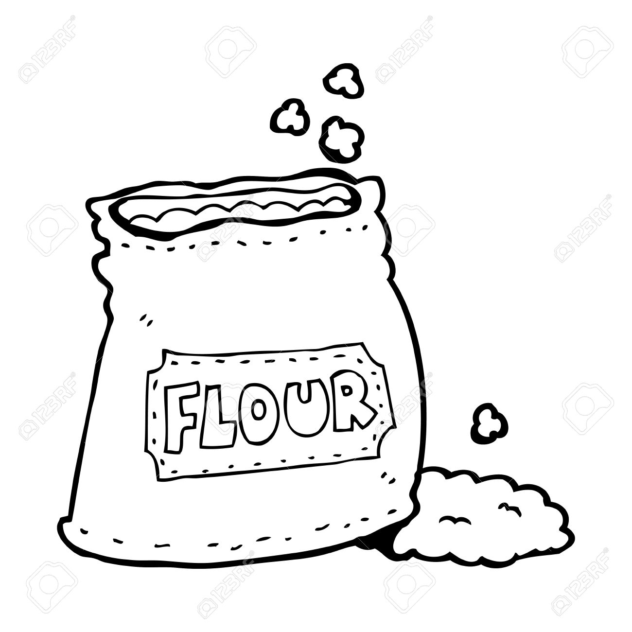 Detail Bag Of Flour Clipart Nomer 20