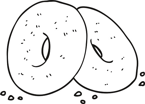 Detail Bagel Clipart Black And White Nomer 2