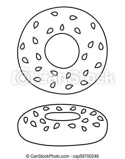 Detail Bagel Clipart Black And White Nomer 11