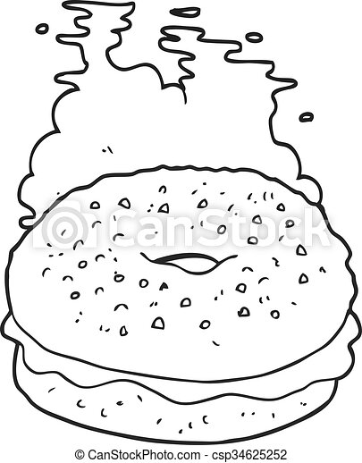 Detail Bagel Clipart Black And White Nomer 18