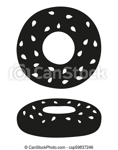 Detail Bagel Clipart Black And White Nomer 25