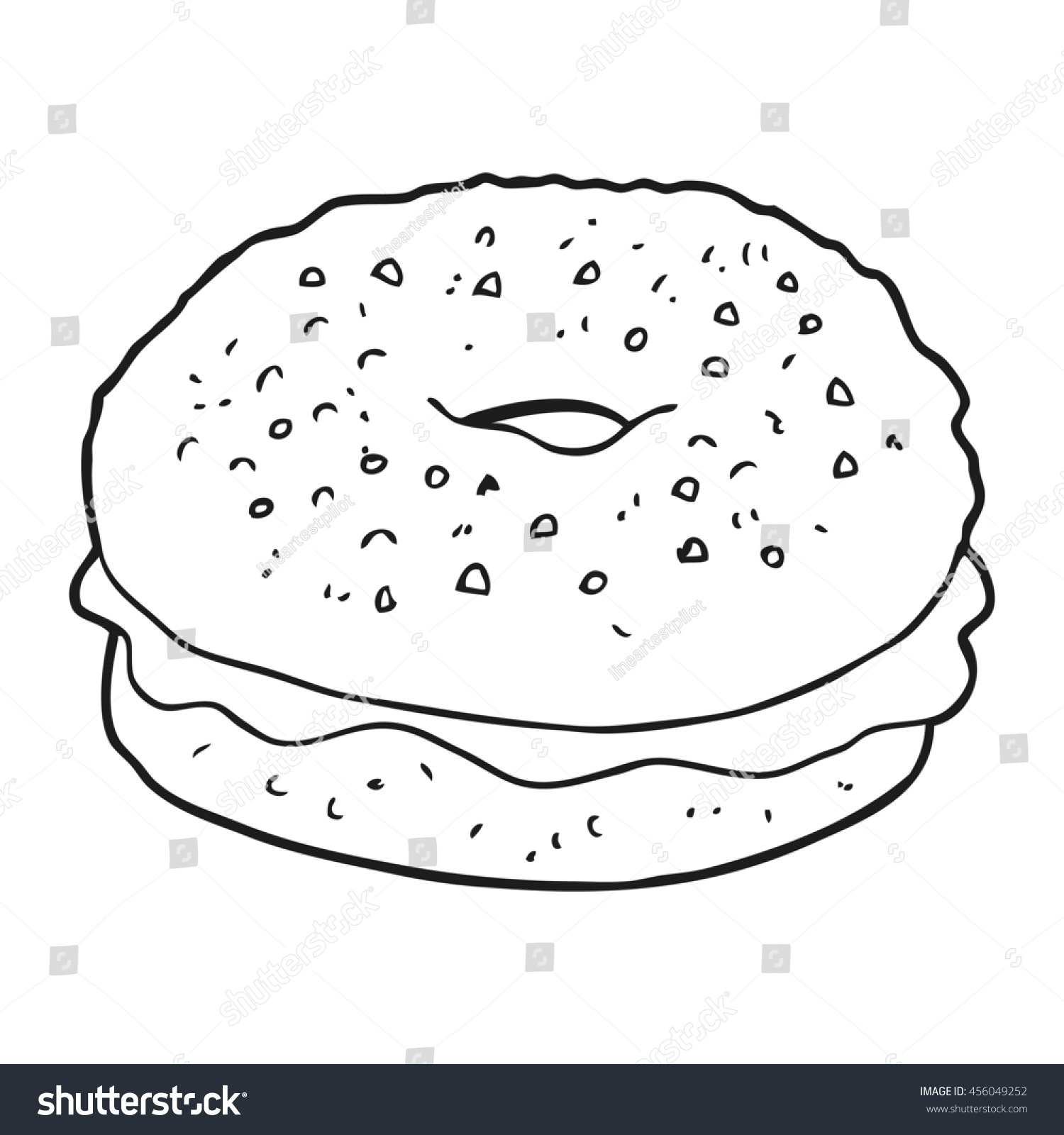 Detail Bagel Clipart Black And White Nomer 42