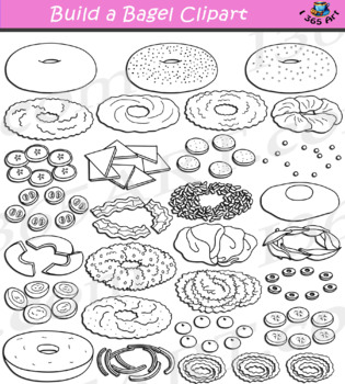 Detail Bagel Clipart Black And White Nomer 45