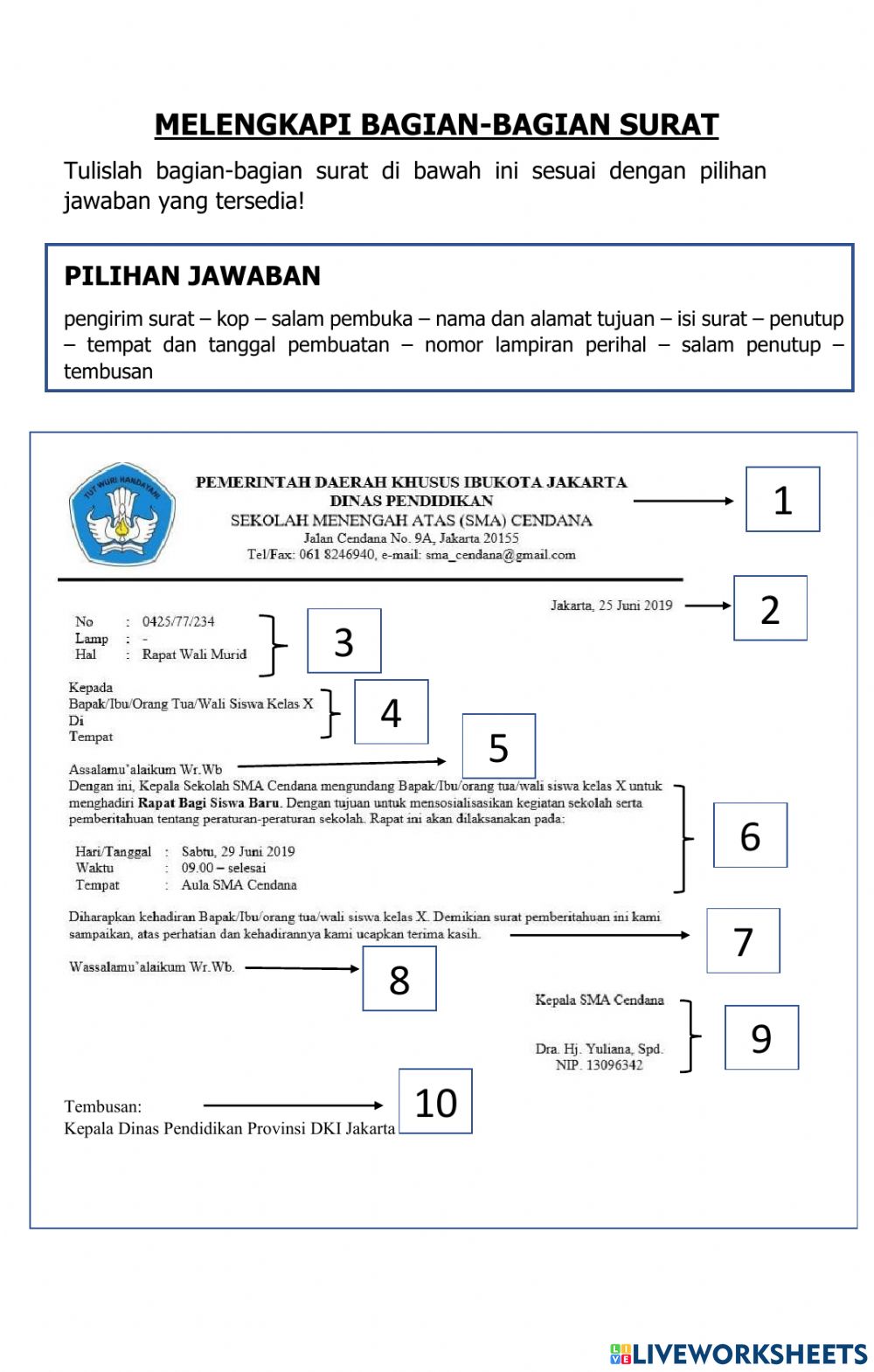 Detail Bagian Bagian Surat Nomer 7