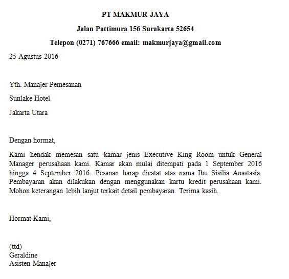 Detail Bagian Bagian Surat Niaga Nomer 36