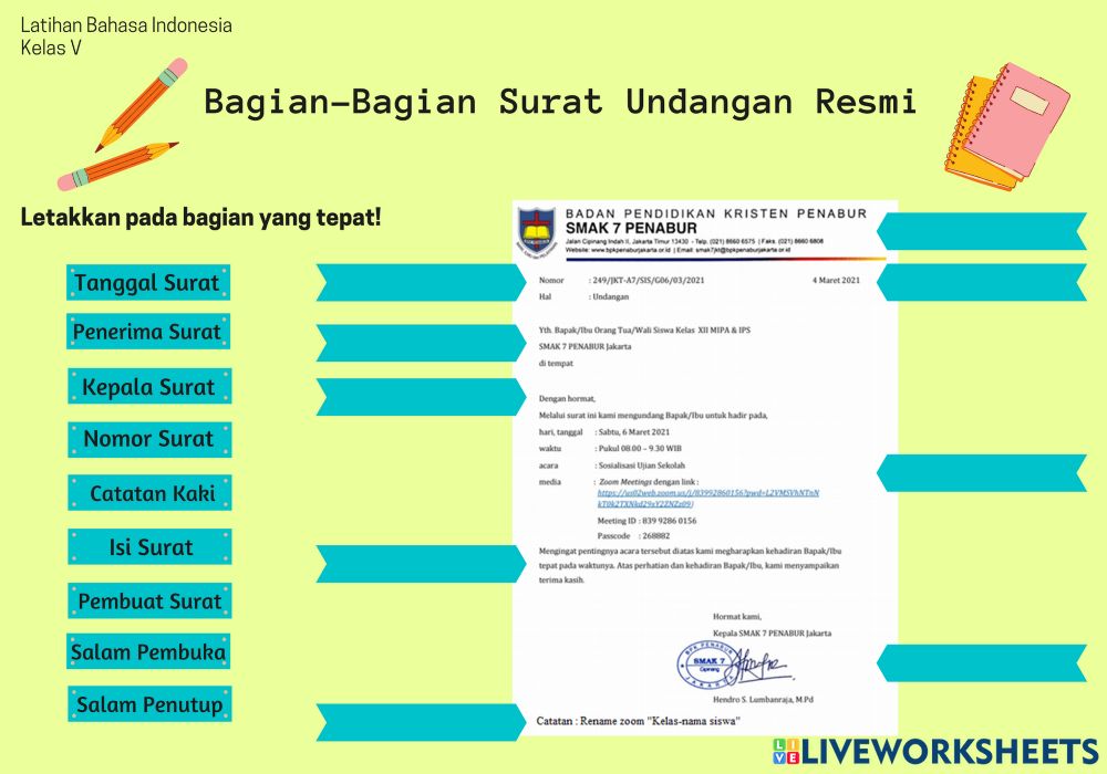 Detail Bagian Bagian Surat Undangan Tidak Resmi Nomer 35