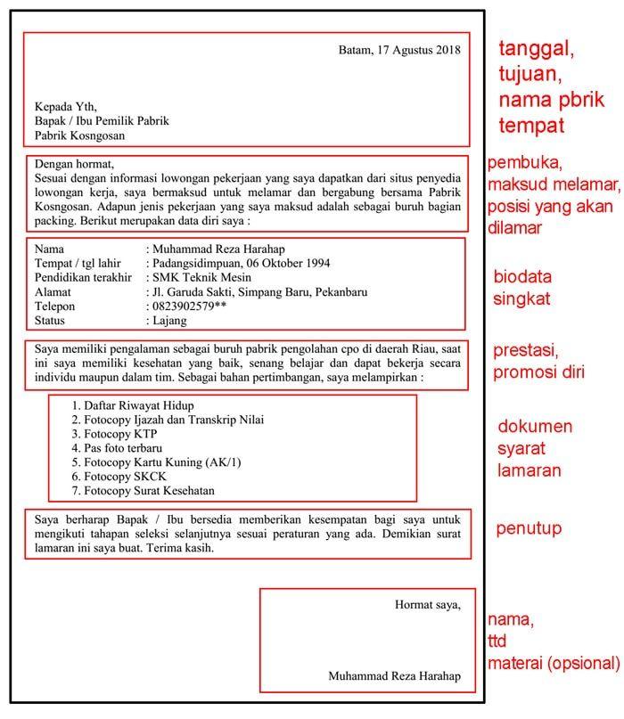 Detail Bagian2 Surat Lamaran Pekerjaan Nomer 23