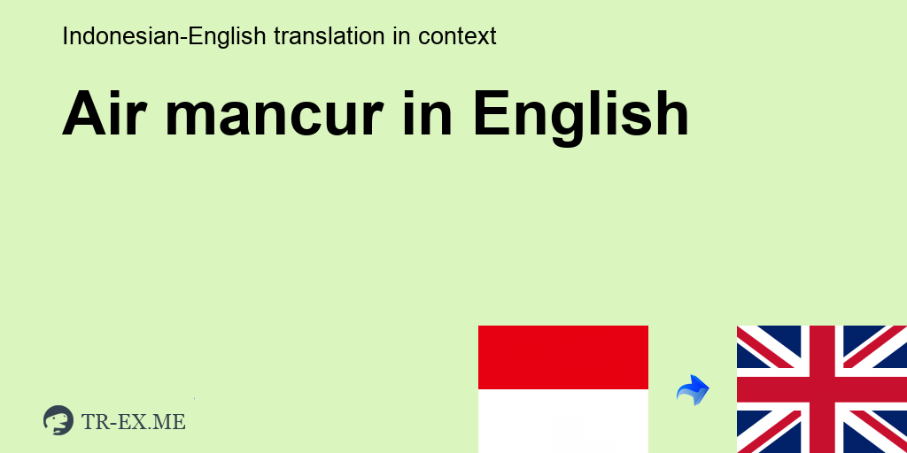 Bahasa Inggrisnya Air Mancur - KibrisPDR