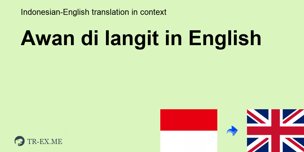 Detail Bahasa Inggrisnya Awan Adalah Nomer 7