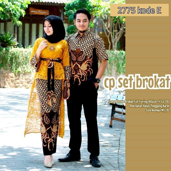 Detail Baju Batik Couple Keluarga Modern Nomer 10