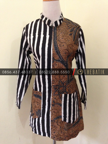 Detail Baju Batik Kerja Kombinasi Nomer 50