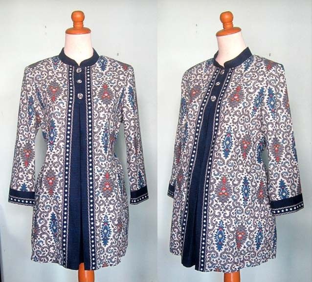 Detail Baju Batik Kerja Muslim Modern Nomer 14