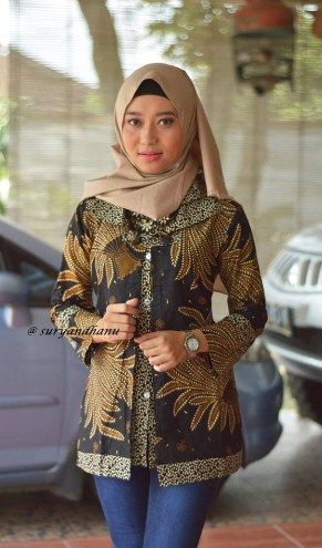 Detail Baju Batik Kerja Muslim Modern Nomer 4