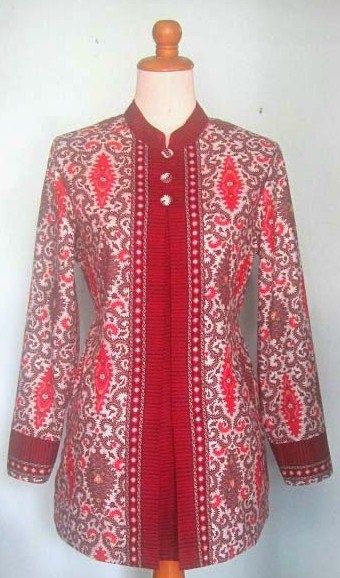 Detail Baju Batik Kerja Muslim Modern Nomer 32