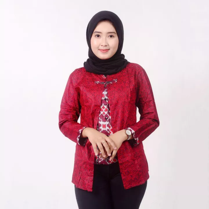 Detail Baju Batik Kerja Muslim Modern Nomer 40