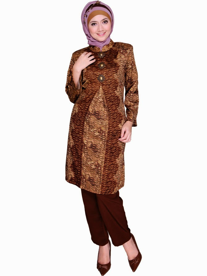 Detail Baju Batik Kerja Muslim Modern Nomer 41