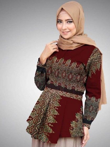 Detail Baju Batik Kerja Muslim Modern Nomer 43