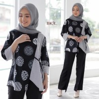 Detail Baju Batik Kerja Muslim Modern Nomer 50