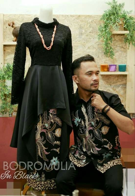 Detail Baju Batik Kombinasi Polos Modern Wanita Nomer 33