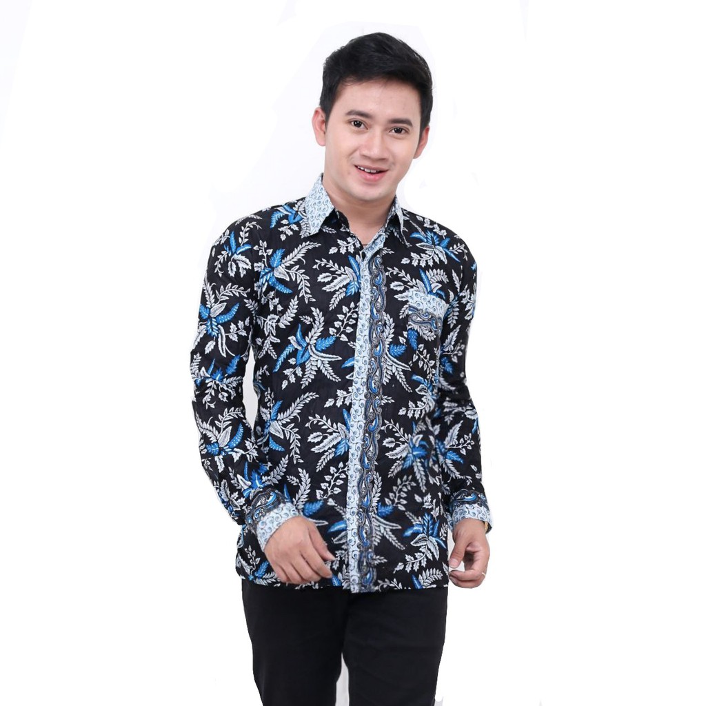 Detail Baju Batik Modern Cowok Nomer 13