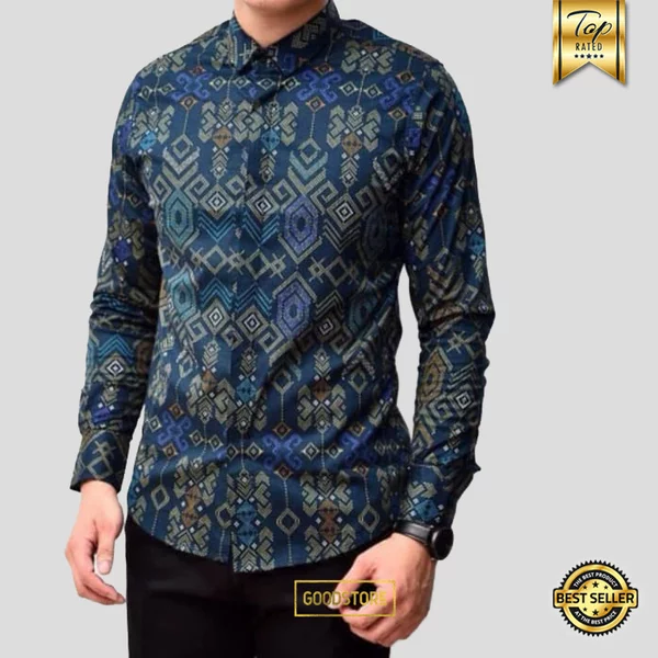 Detail Baju Batik Modern Cowok Nomer 20