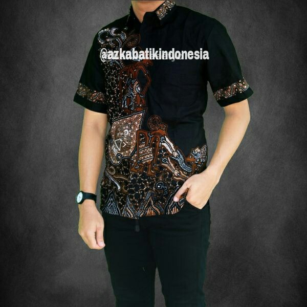 Detail Baju Batik Modern Cowok Nomer 3