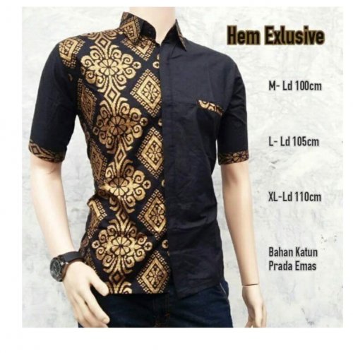 Detail Baju Batik Modifikasi Kain Polos Nomer 5