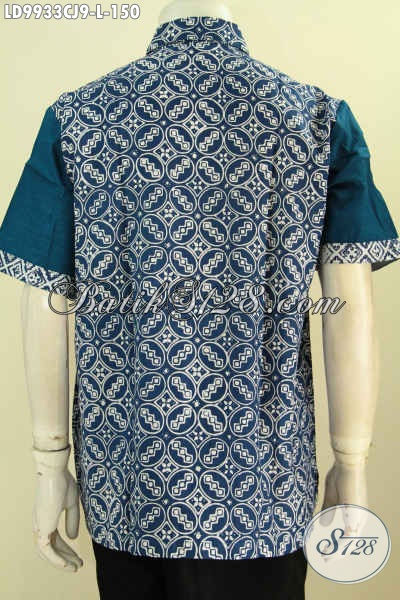 Detail Baju Batik Pria Kombinasi Kain Polos Nomer 42