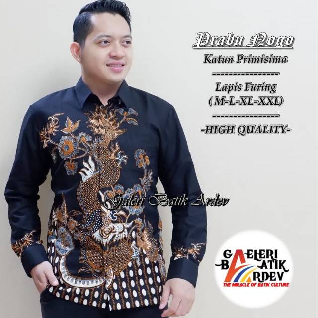 Detail Baju Batik Pria Lengan Panjang Modern Nomer 27