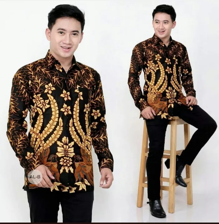 Detail Baju Batik Pria Lengan Panjang Modern Nomer 44